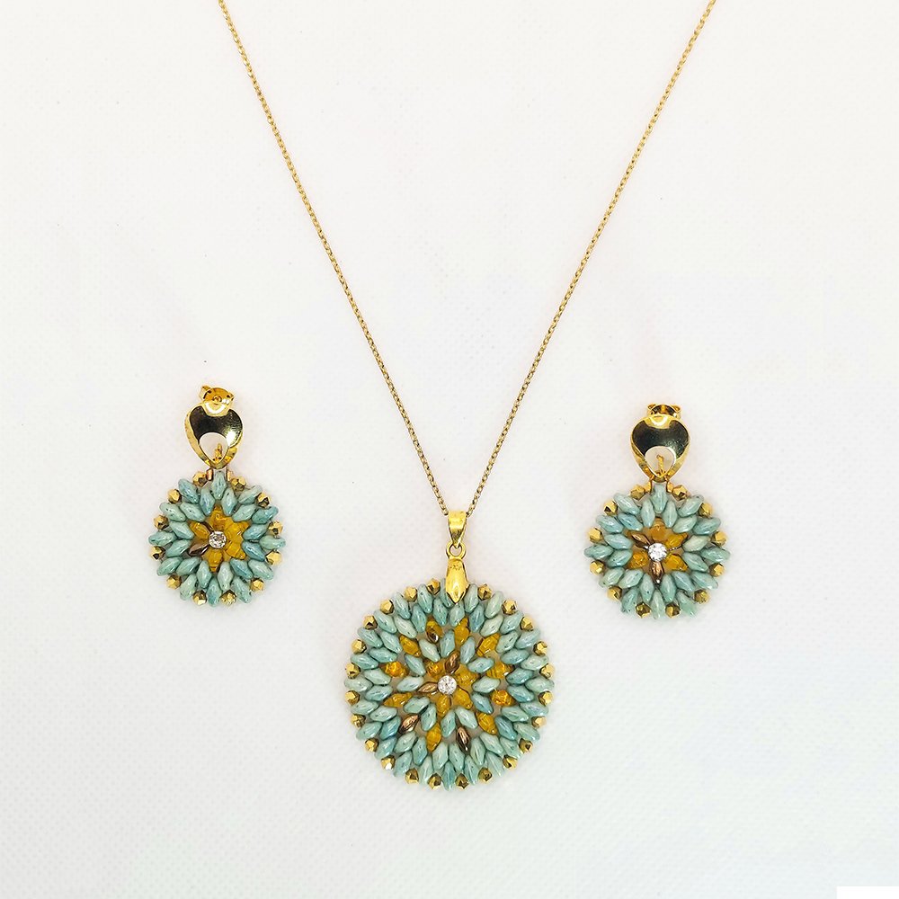 Luz Serena Set – Mandala Necklace & Earrings